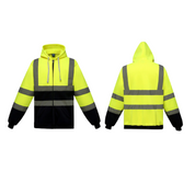 Hi Vis Jacket - Hooded - Workwear - Reflective Jacket - Men's Jacket