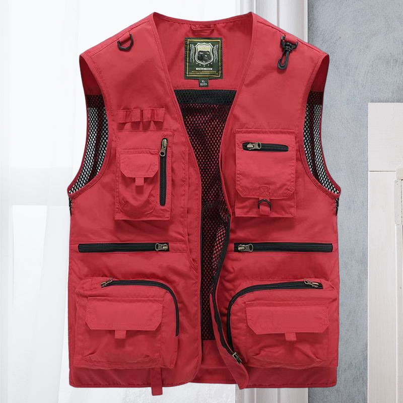 Cargo Vest - Tactical - Zip-Up - Work Vest - Mens Gilet
