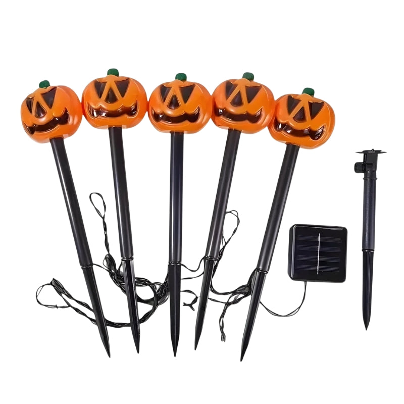 Outdoor Pumpkin Lights | Solar Powered | LED | Halloween Garden Lights | Halloween Lights for Outdoors