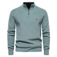 Half Zip Jumper - Cotton - Warm - Knitted Jumper - Men's Quarter Zip Sweater