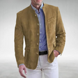 Suede Blazer - Men's Stylish Single Breasted Blazer Jacket