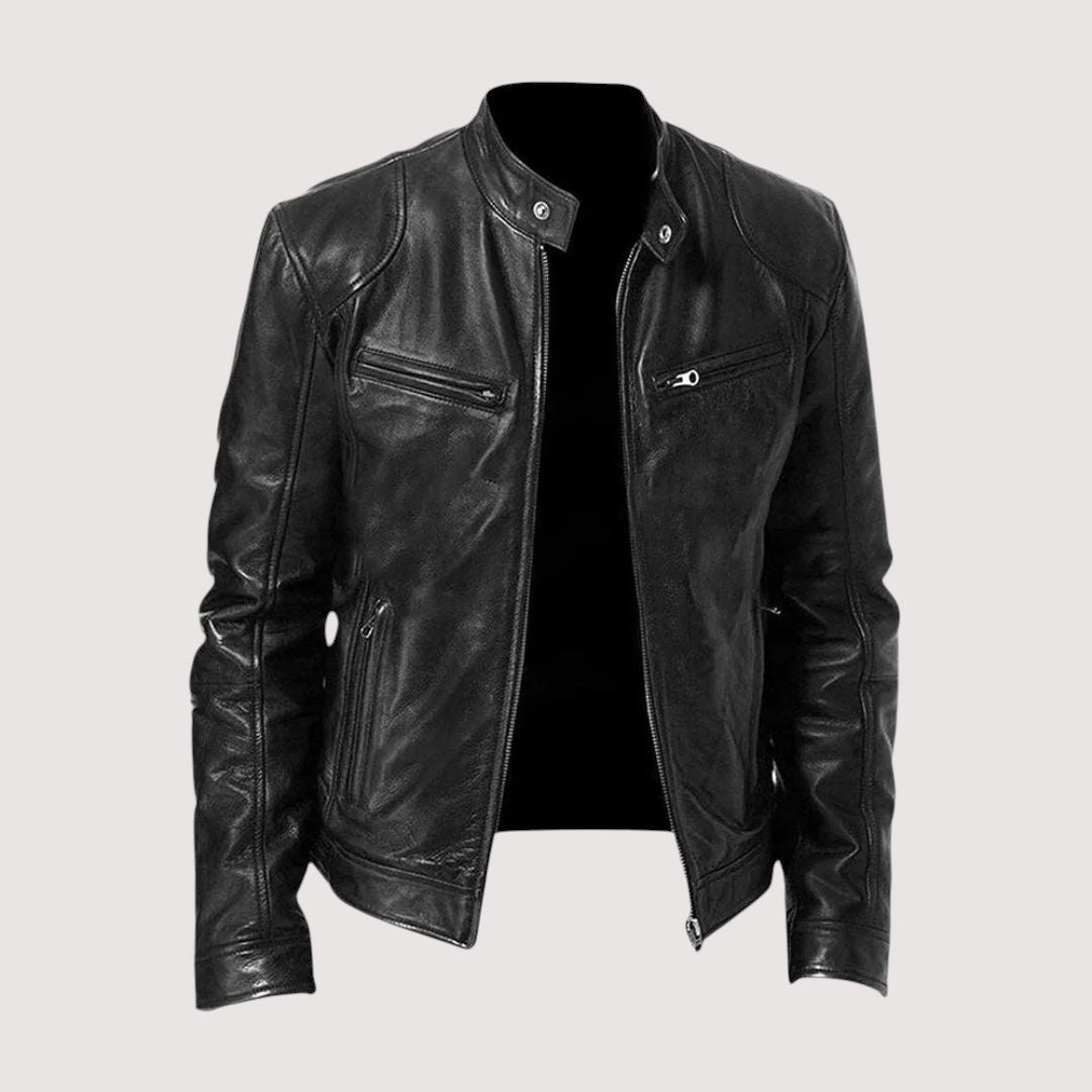 Leatherette Jacket - Regular Fit - Vegan Leather - Biker Jacket - Men's Leather Jacket
