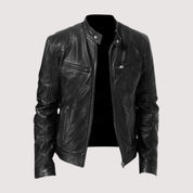 Leatherette Jacket - Regular Fit - Vegan Leather - Biker Jacket - Men's Leather Jacket