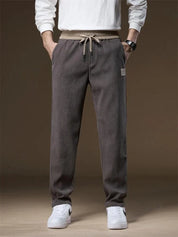 Corduroy Pants - Drawstring - Straight Leg - Sweatpants - Mens Joggers