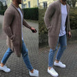 Knitted Cardigan | Casual | Open Front | Long Cardigan | Men's Cardigan