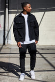 Overshirt - Men's Long Sleeve Button-Up Shirt with Breast Pockets