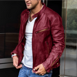 Leather Jacket - Zip-Up - Vintage - Biker Jacket - Men's Leather Jackets
