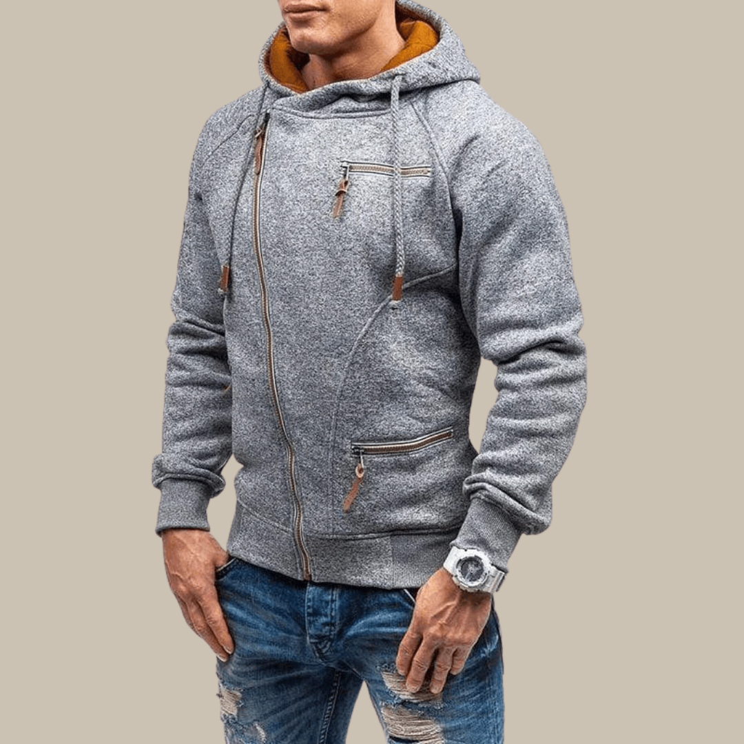 Zipper Hoodie - Warm - Drawstring - Hoodie Jacket - Mens Zip-Up Hoodies