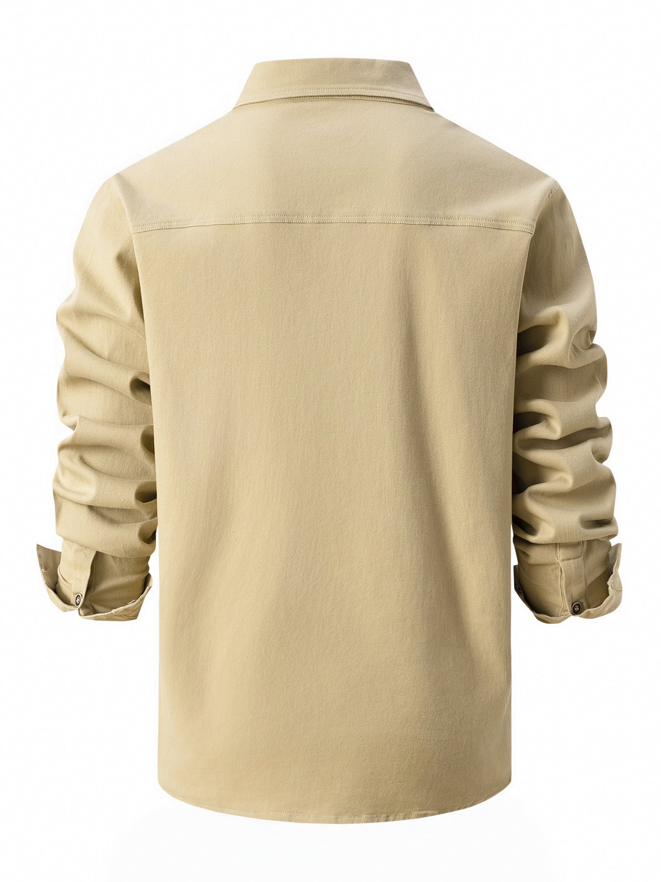 Denim Shirt - Men's Long Sleeve Button-Up Shirt with Breast Pockets