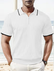 Knit T-Shirt - Collared - Quarter Zip - Polo Shirt - Men's Shirt