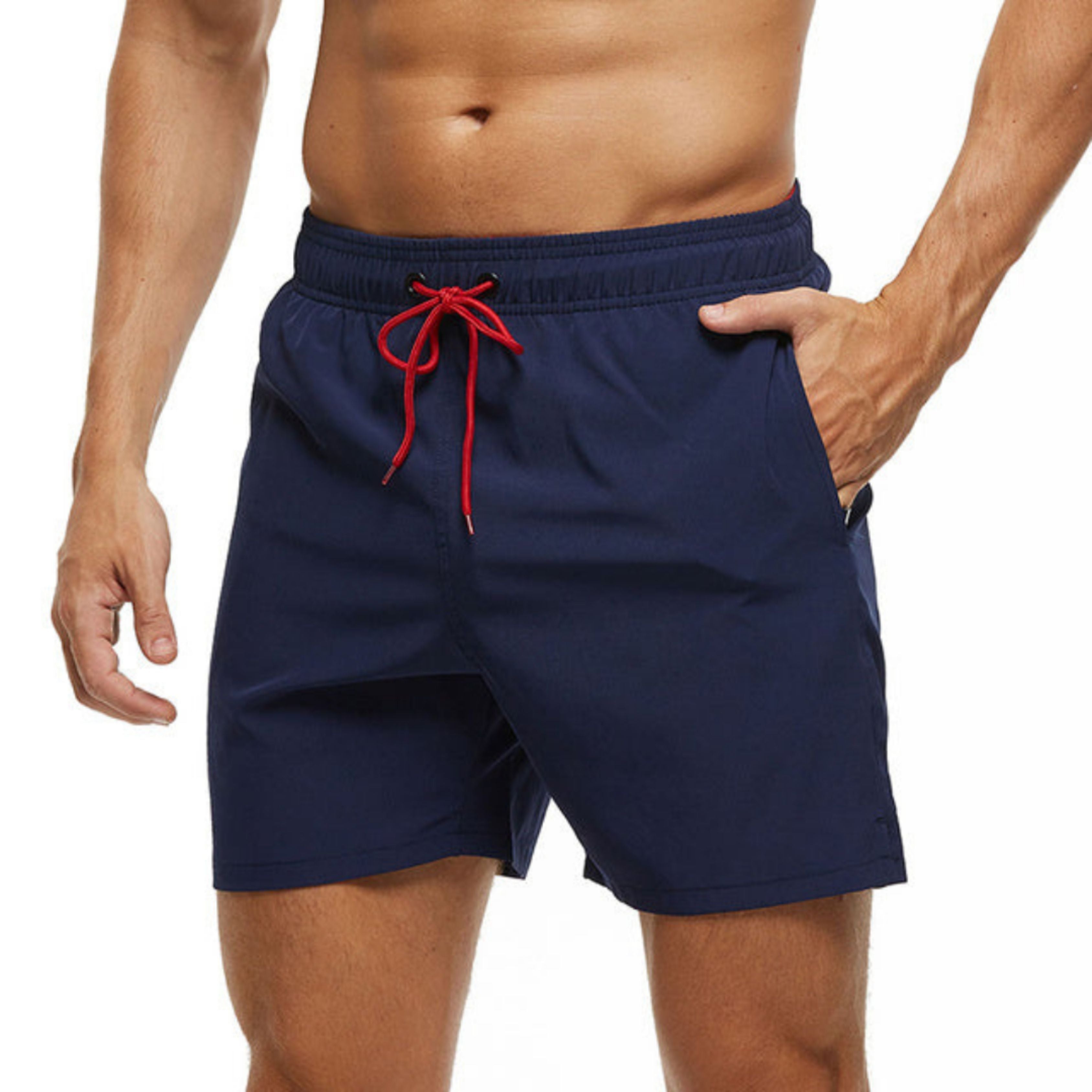 Gym Shorts - Elastic Waist - Drawstring - Sports Shorts - Men's Shorts