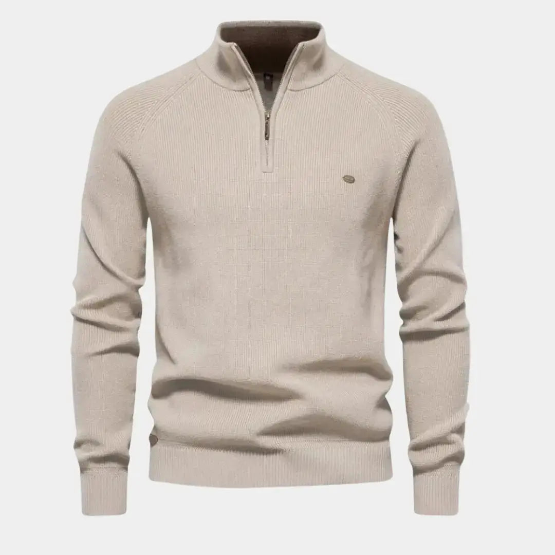 Half Zip Sweater | Knitted | Zip Neck | Polo Jumper | Men's Quarter Zip Jumper