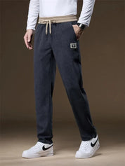 Corduroy Pants - Drawstring - Straight Leg - Sweatpants - Mens Joggers