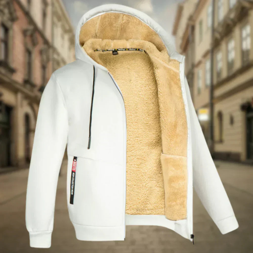 Fleece Hoodie Jacket - Winter - Warm - Zip-Up Hoodie - Men's Hoodie