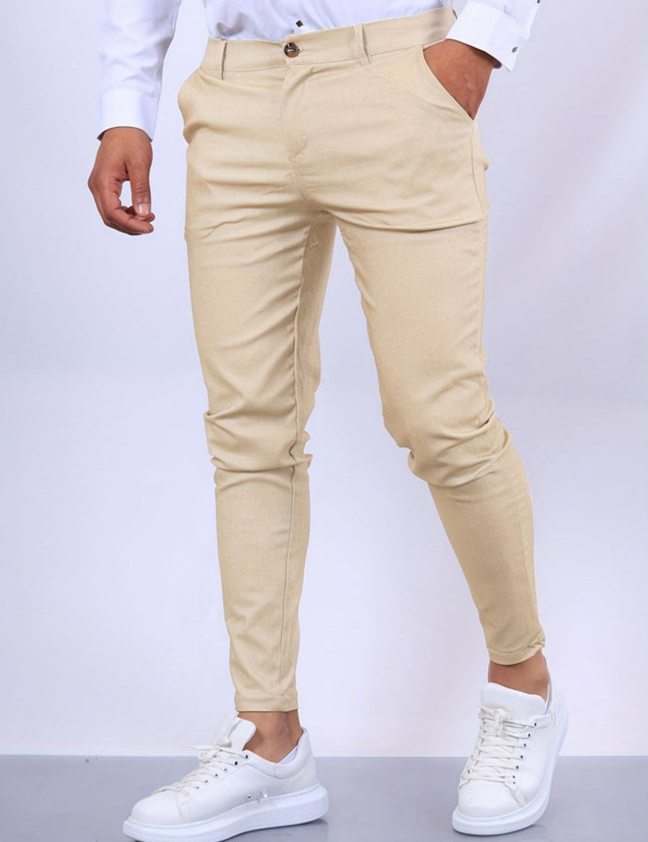 Skinny Chinos - Men's Casual Stretch Slim Fit Chino Pants