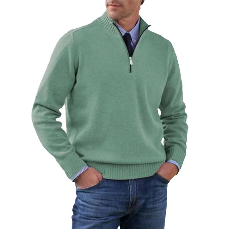 Men's Half Zip Pullover | Knitted | Long Sleeve | Quarter Zip Jumper | Men's Quarter Zip Sweaters