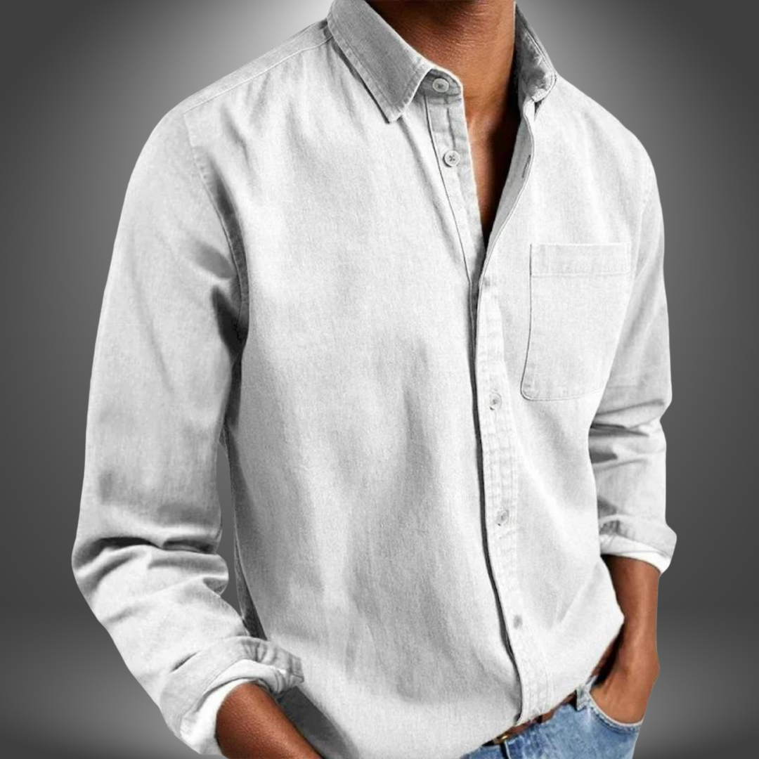 Denim Shirt | Long Sleeve | Regular Fit | Button-Up Shirt | Men's Shirts