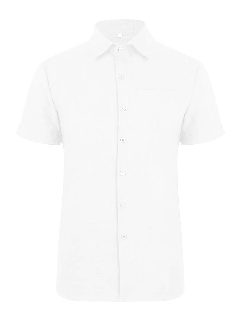 Short Sleeve Shirt - Men's Lightweight Collared Button-Up Shirt