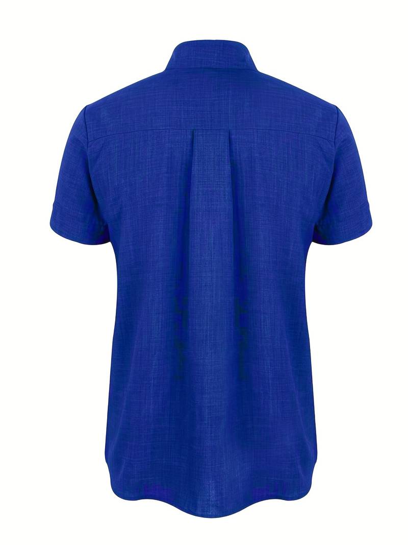 Short Sleeve Shirt - Men's Lightweight Collared Button-Up Shirt
