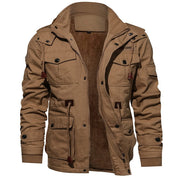 Cargo Jacket - Men's Casual Hooded Fleece Lined Jacket