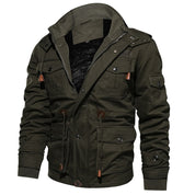 Cargo Jacket - Men's Casual Hooded Fleece Lined Jacket