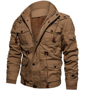 Cargo Jacket - Men's Casual Hooded Fleece Lined Jacket