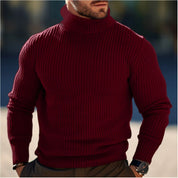 Roll Neck Jumper - Long Sleeve - Turtleneck - Knitted Sweater - Men's Jumper
