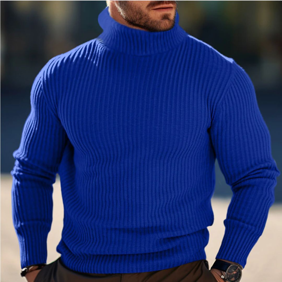 Roll Neck Jumper - Long Sleeve - Turtleneck - Knitted Sweater - Men's Jumper