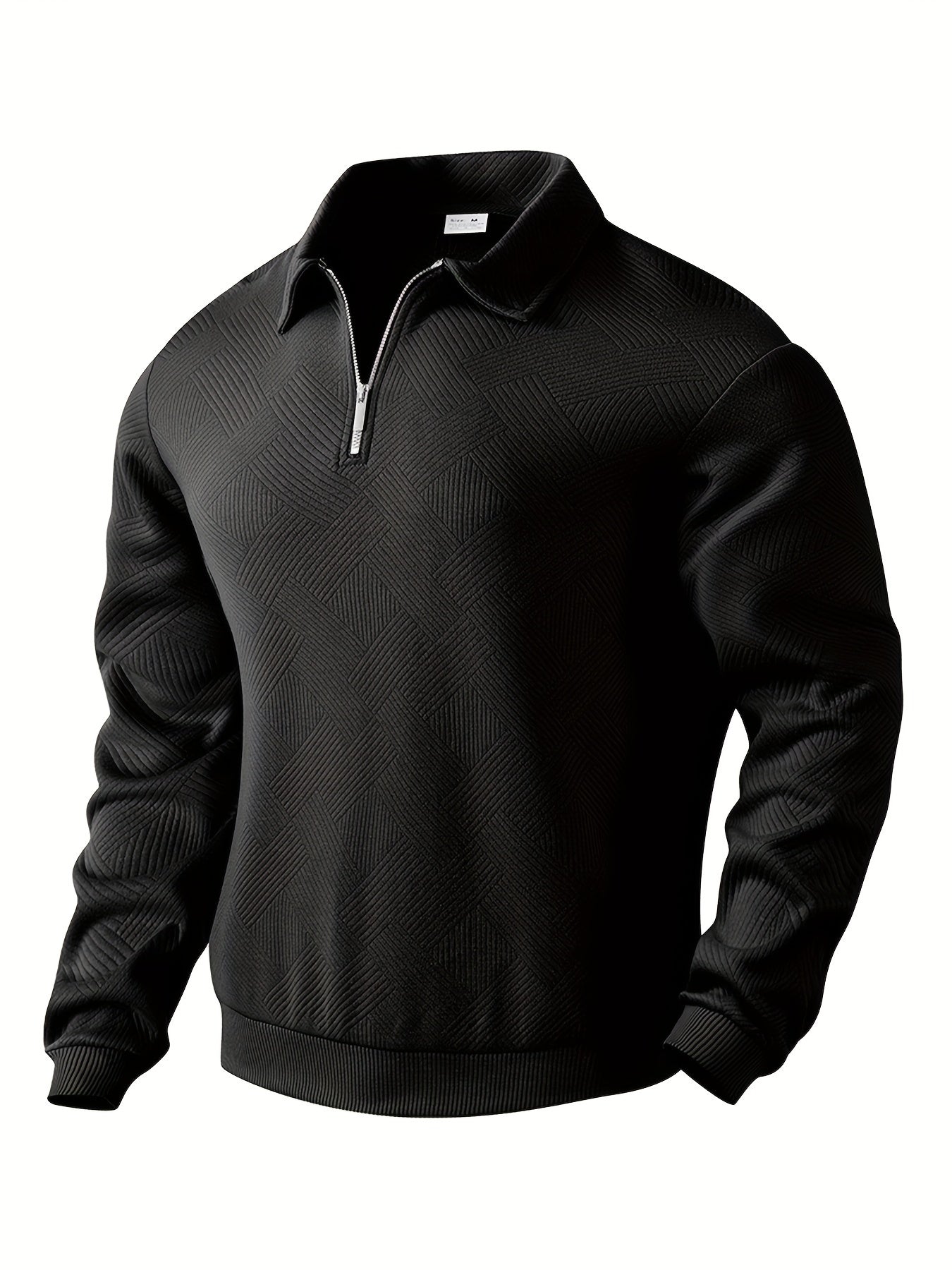 Quarter Zip Sweatshirt | Collared | Regular zip | Mens Half Zip Pullover | Men's Clothing