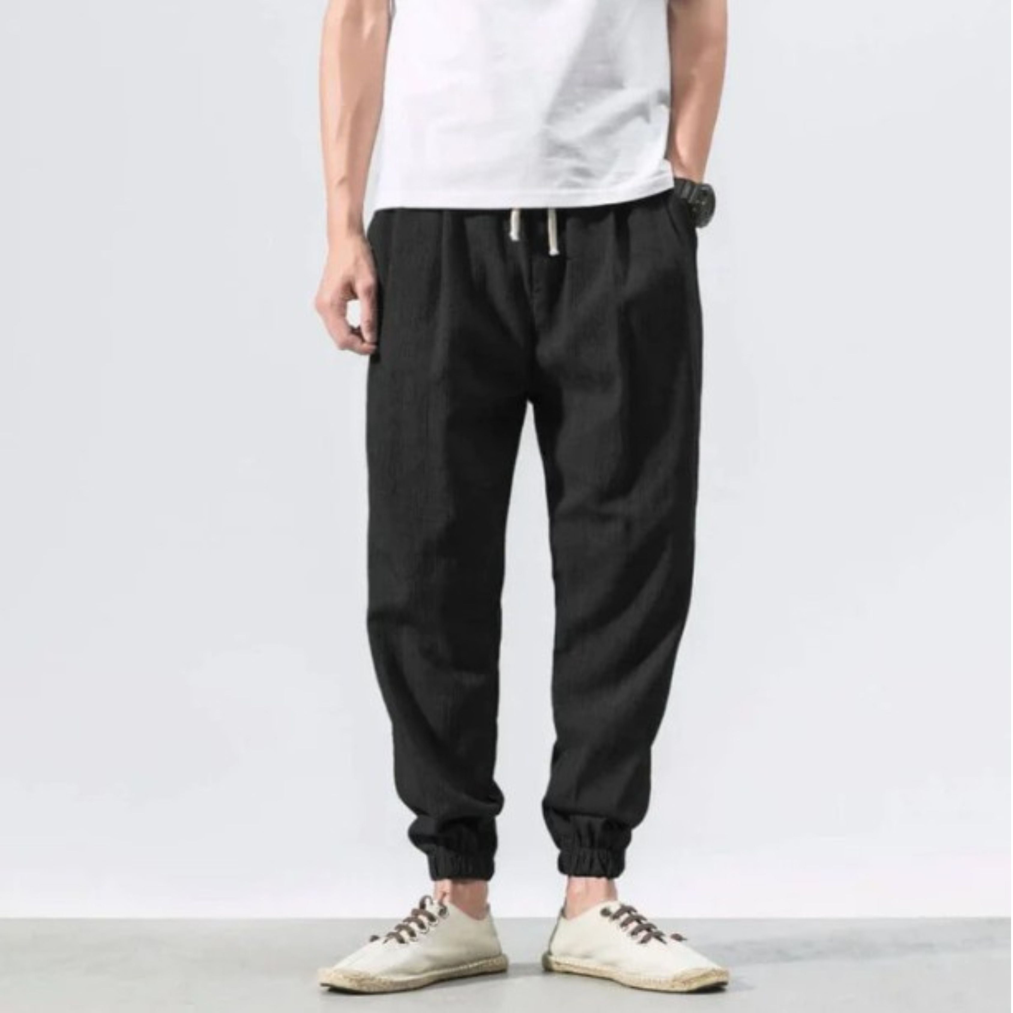 Men's Joggers - Leisure - Lightweight - Drawstring Pants - Men's Pants