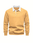 Polo Shirt | Turndown Collar | Quarter Button-Up | Long Sleeve Polo Shirts | Men's Shirts