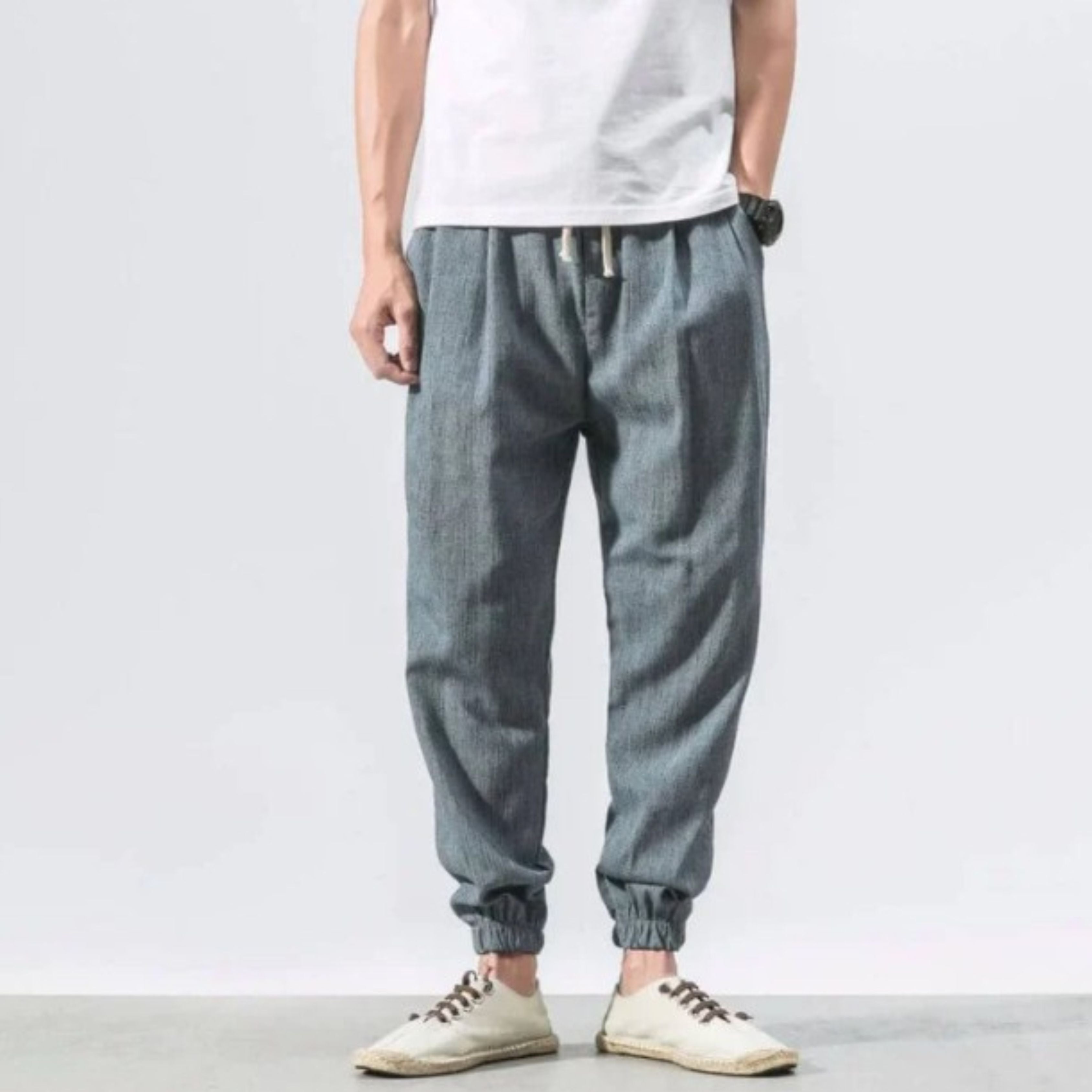 Men's Joggers - Leisure - Lightweight - Drawstring Pants - Men's Pants