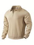 Quarter Zip Sweatshirt | Collared | Regular zip | Mens Half Zip Pullover | Men's Clothing