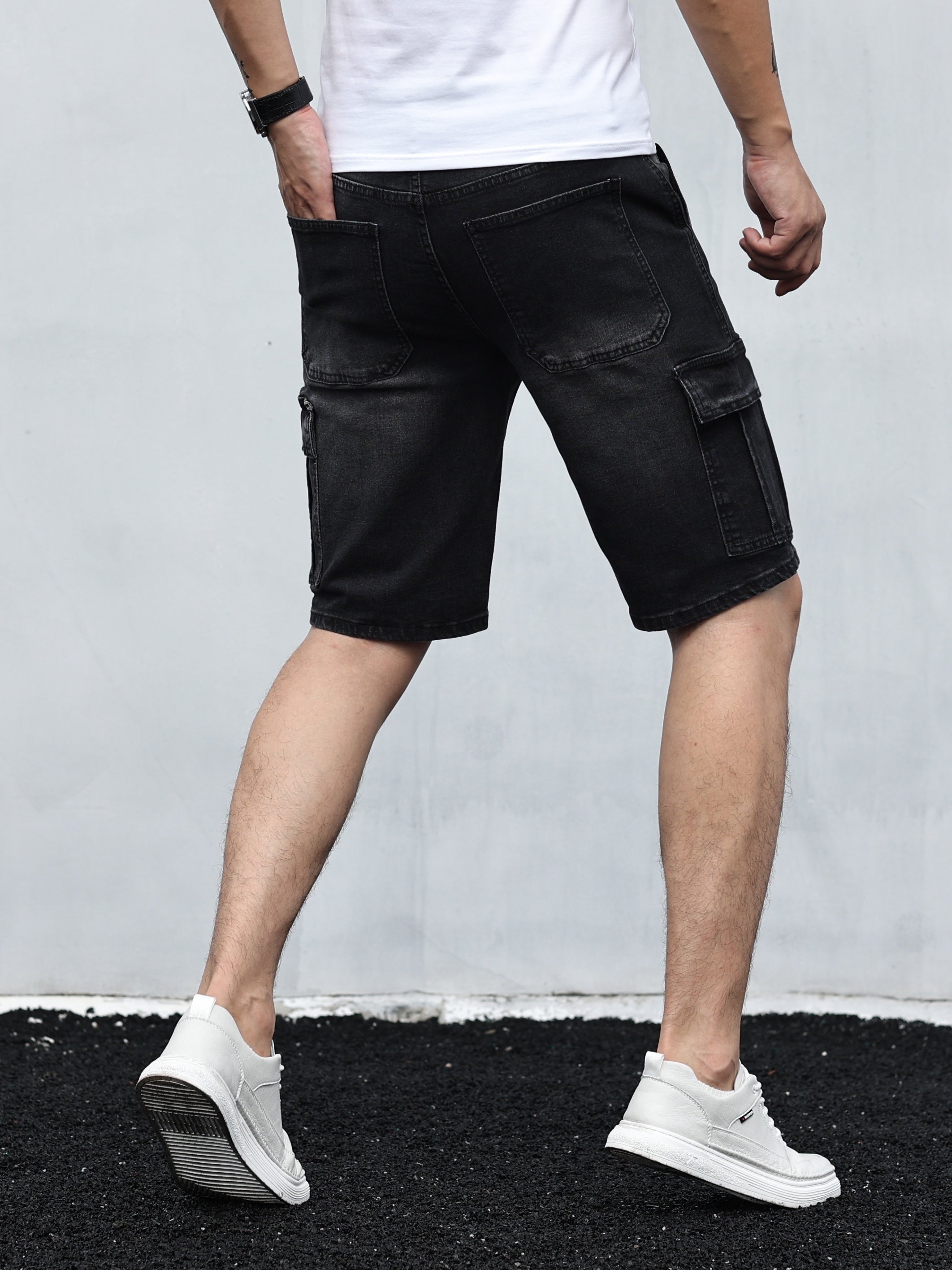 Denim Cargo Shorts | Casual | Stretch | Denim Shorts | Men's Shorts