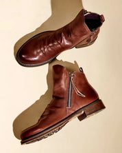 Leather Boots - Stylish - Zipper - Ankle Boots - Men's Boots