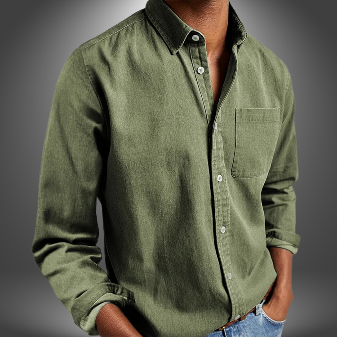 Denim Shirt | Long Sleeve | Regular Fit | Button-Up Shirt | Men's Shirts