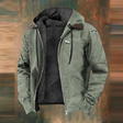 Autumn Jacket - Hooded - Zipped Up - Fleece Lined Jacket - Men's Jacket