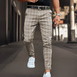 Checkered Pants - Plaid - Slim Fit - Chinos - Men's Pants