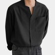 Button-Up Shirt - Men's Casual Loose Fit Long Sleeve Dress Shirt