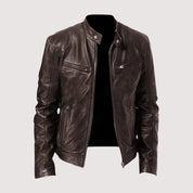 Leatherette Jacket - Regular Fit - Vegan Leather - Biker Jacket - Men's Leather Jacket