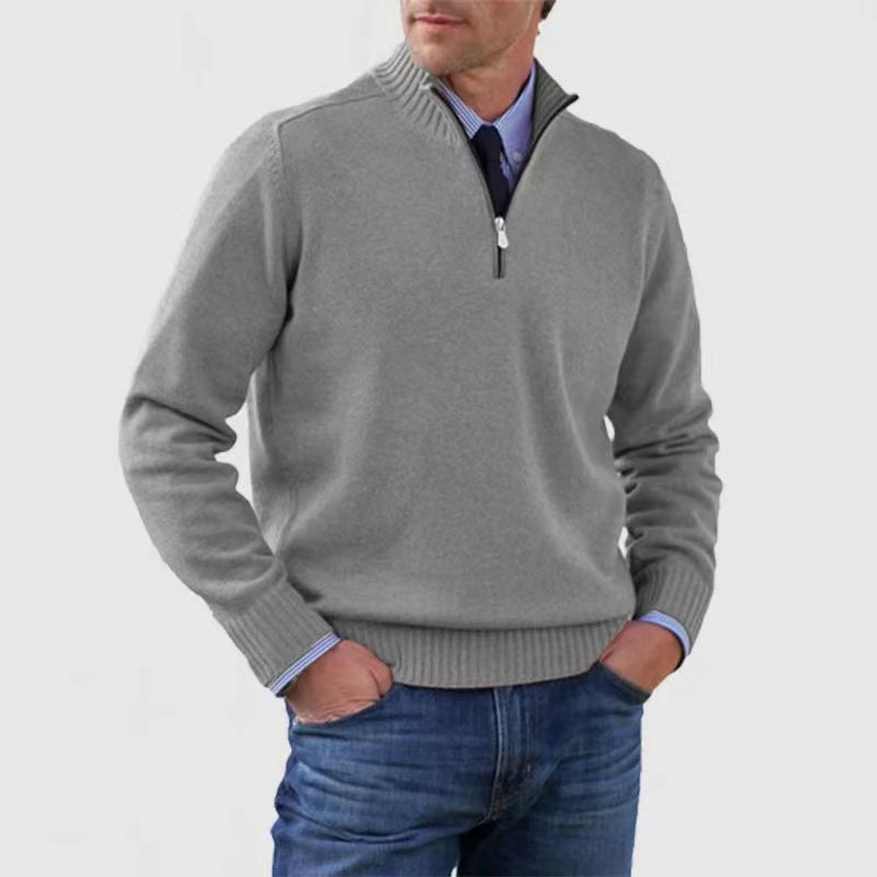 Men's Half Zip Pullover | Knitted | Long Sleeve | Quarter Zip Jumper | Men's Quarter Zip Sweaters