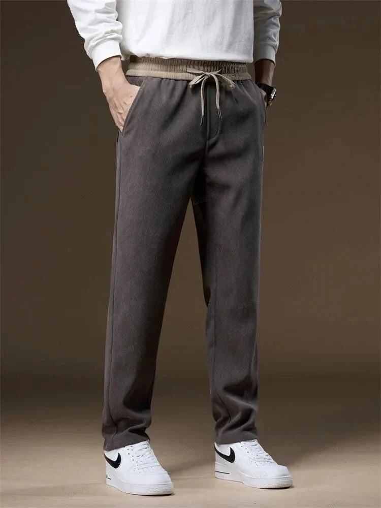 Corduroy Pants - Drawstring - Straight Leg - Sweatpants - Mens Joggers