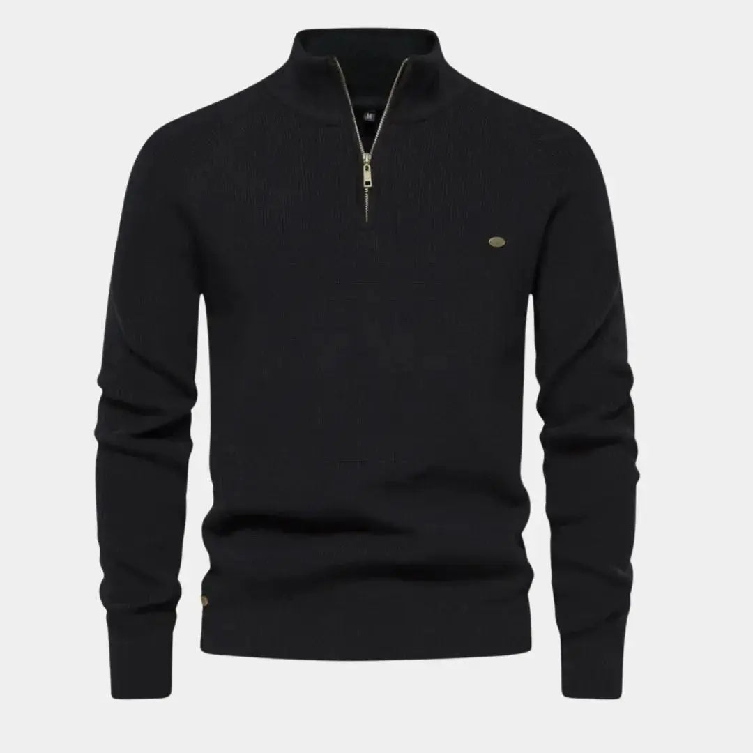 Half Zip Sweater | Knitted | Zip Neck | Polo Jumper | Men's Quarter Zip Jumper