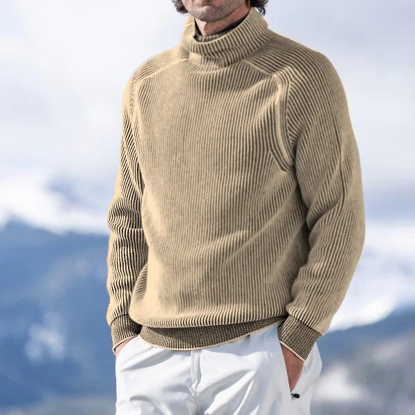 Roll Neck Jumper | Rib Knit | Turtleneck | Winter Pullover | Mens Knit Sweater