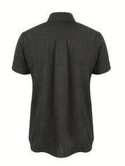 Short Sleeve Shirt - Men's Lightweight Collared Button-Up Shirt