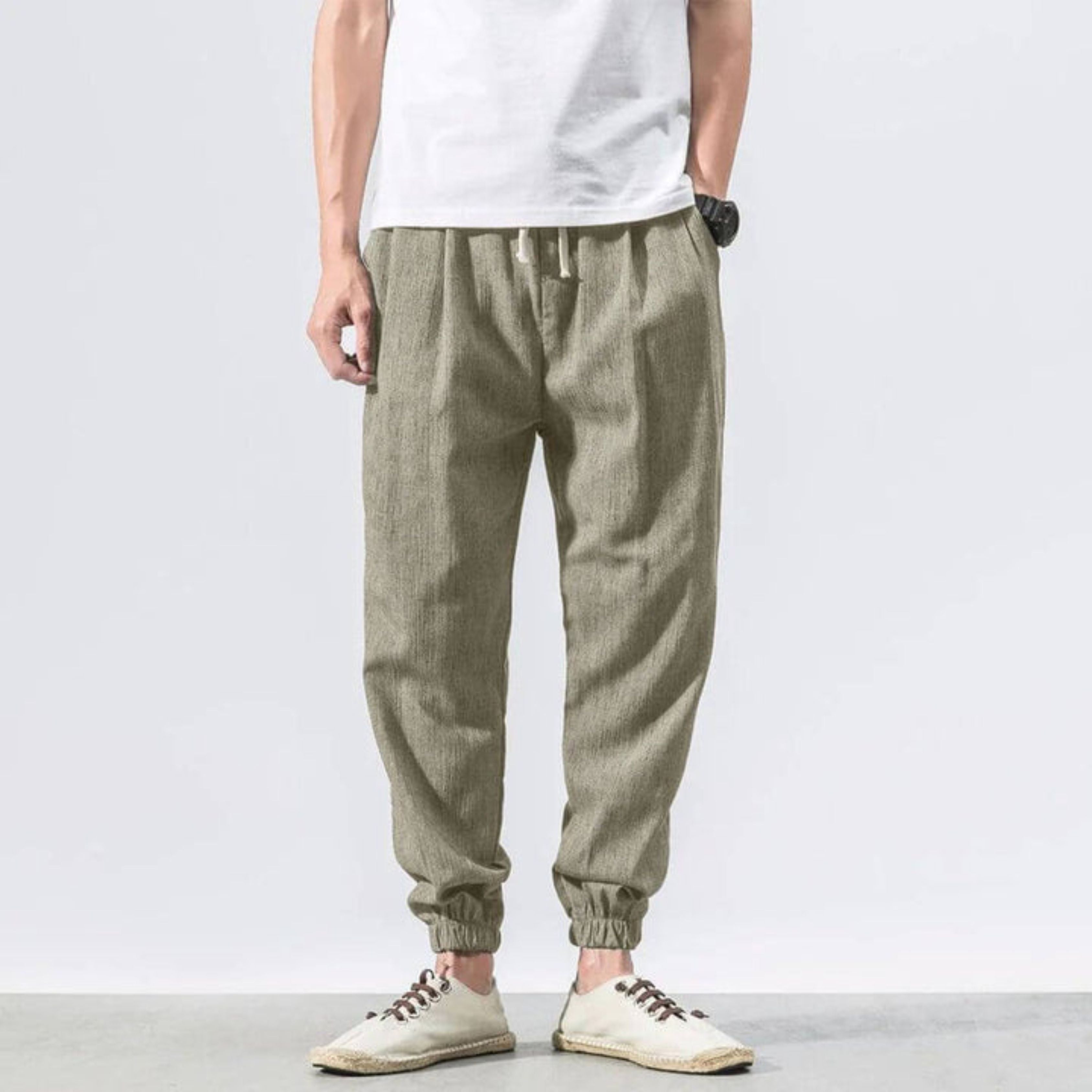 Men's Joggers - Leisure - Lightweight - Drawstring Pants - Men's Pants