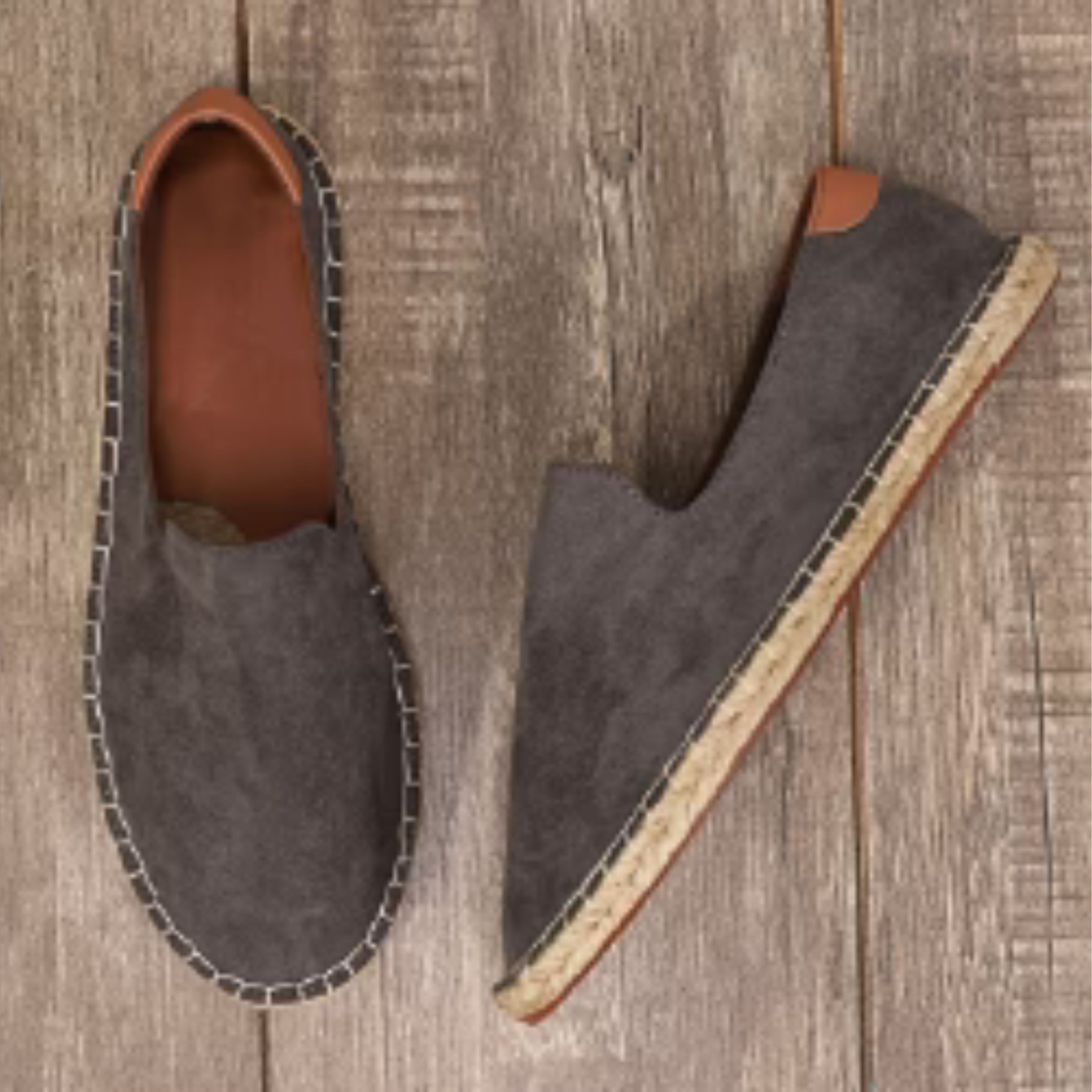 Men's Summer Shoes - Flat - Slip-On - Lightweight Shoes - Men's Espadrilles