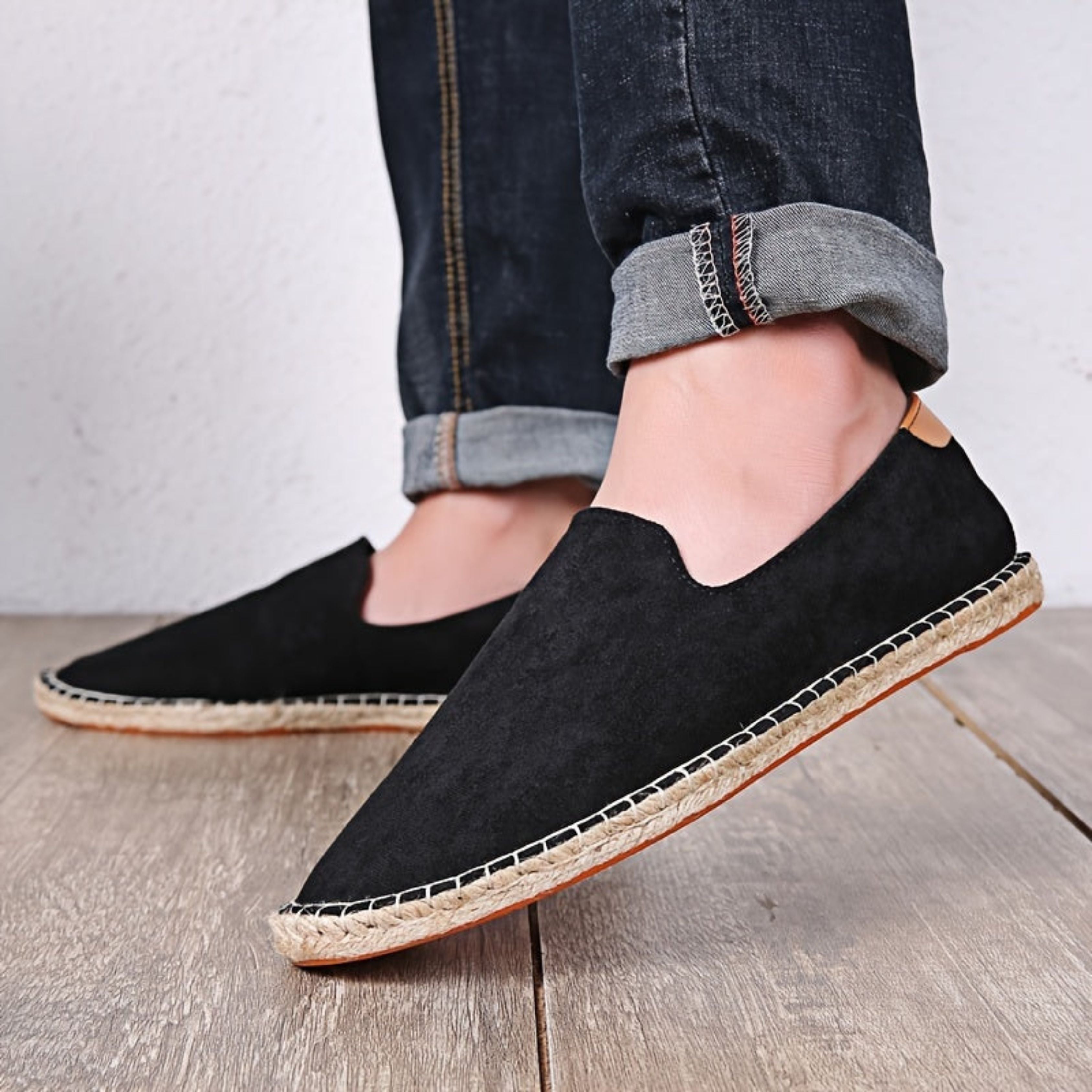 Men's Summer Shoes - Flat - Slip-On - Lightweight Shoes - Men's Espadrilles