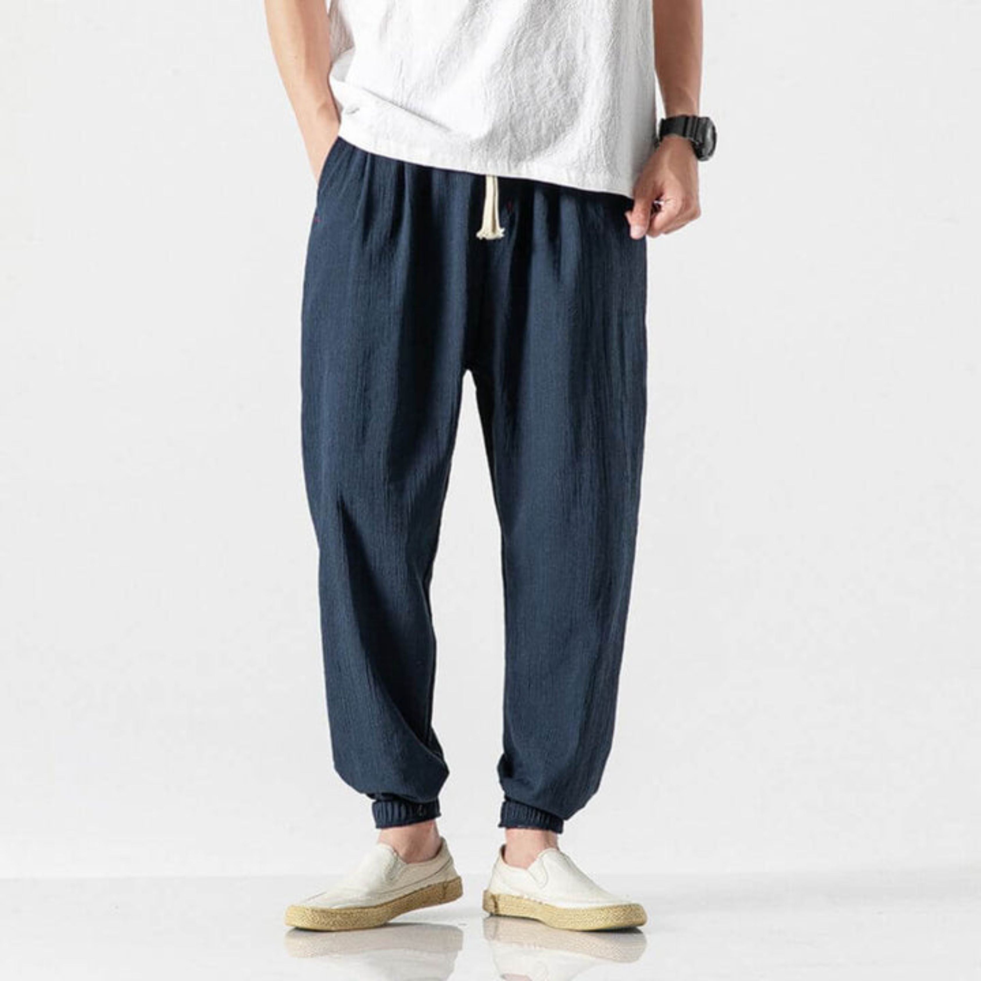 Men's Joggers - Leisure - Lightweight - Drawstring Pants - Men's Pants