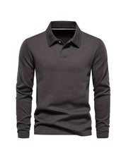 Men's Polo Shirt | Collared | Plain | Long Sleeve Shirts | Long Sleeve T-Shirts
